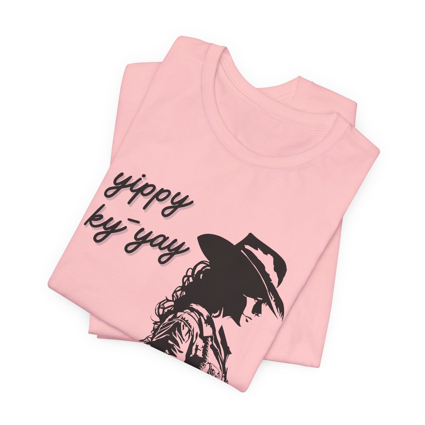 Yippy Ky Yay Cowboy Graphic Tee — Western Silhouette Shirt with Playful Definition
