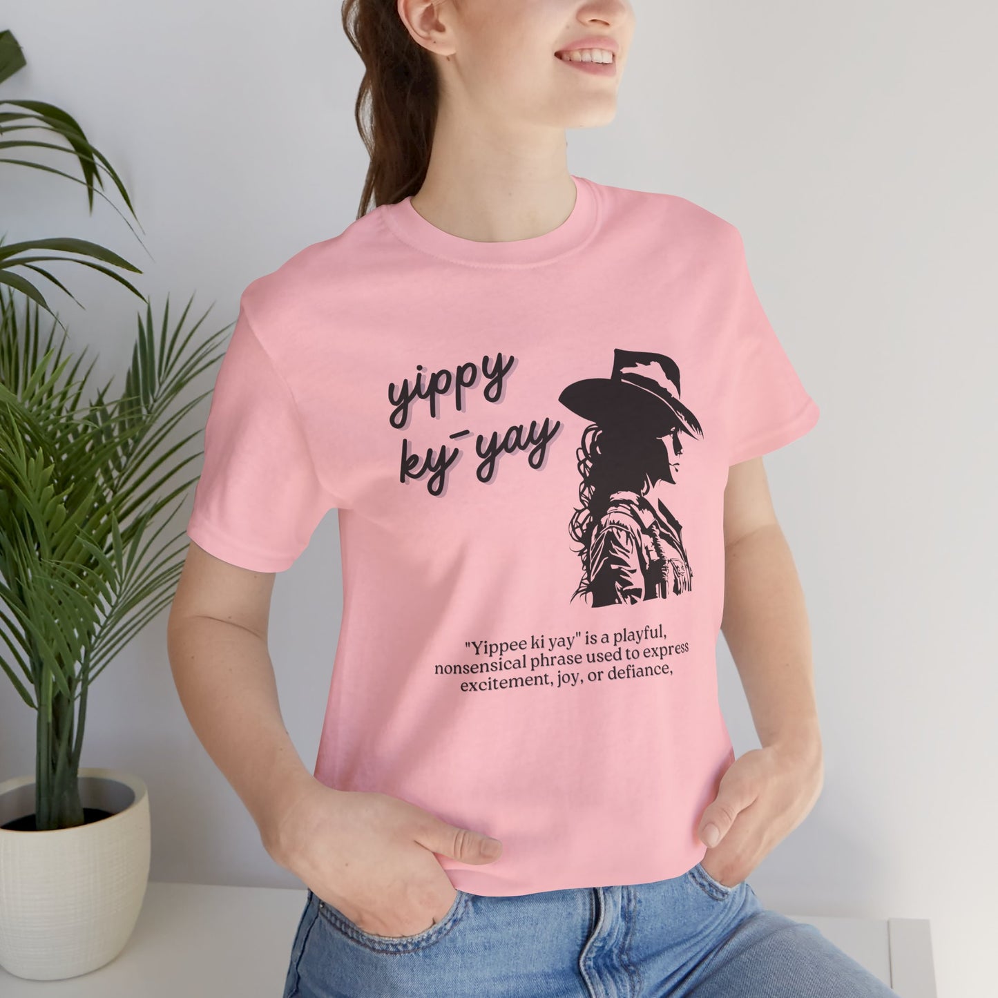 Yippy Ky Yay Cowboy Graphic Tee — Western Silhouette Shirt with Playful Definition