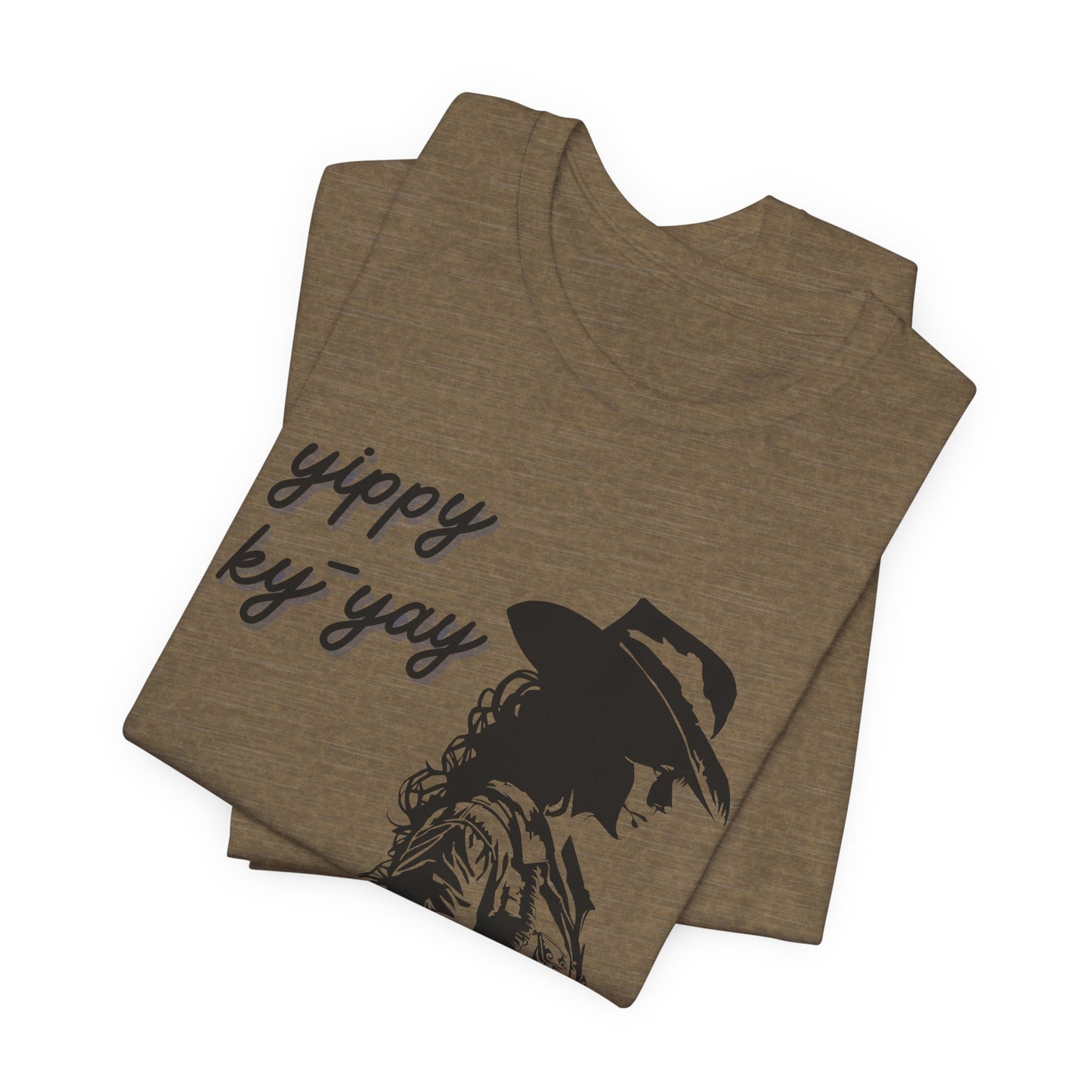 Yippy Ky Yay Cowboy Graphic Tee — Western Silhouette Shirt with Playful Definition