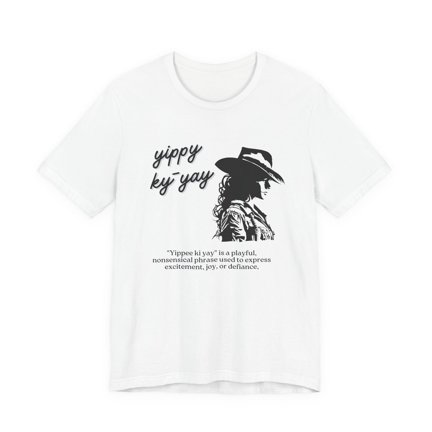 Yippy Ky Yay Cowboy Graphic Tee — Western Silhouette Shirt with Playful Definition