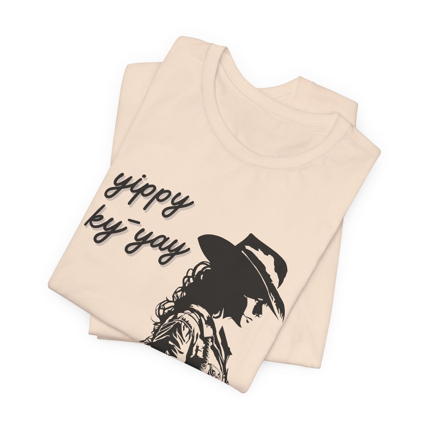 Yippy Ky Yay Cowboy Graphic Tee — Western Silhouette Shirt with Playful Definition