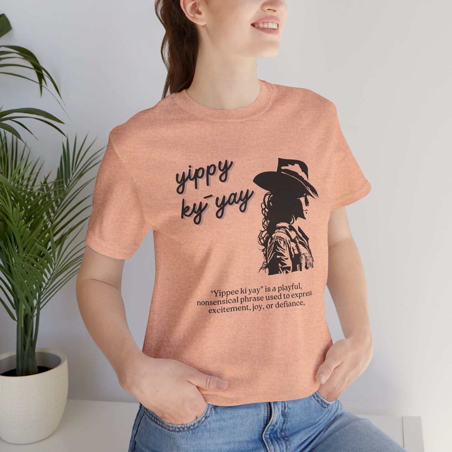 Yippy Ky Yay Cowboy Graphic Tee — Western Silhouette Shirt with Playful Definition