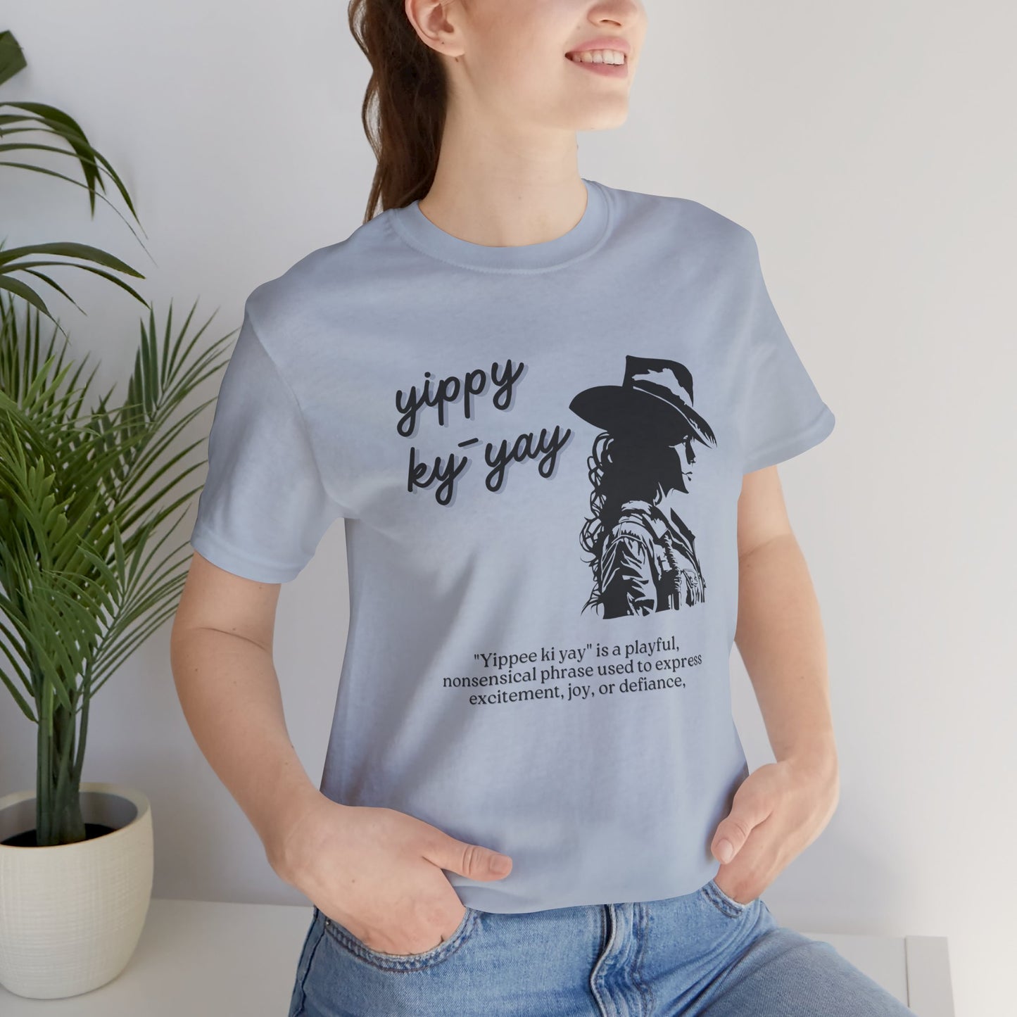 Yippy Ky Yay Cowboy Graphic Tee — Western Silhouette Shirt with Playful Definition