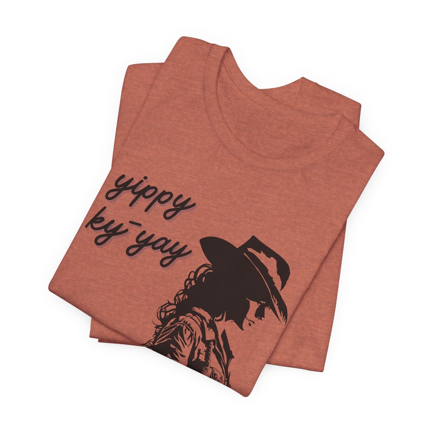 Yippy Ky Yay Cowboy Graphic Tee — Western Silhouette Shirt with Playful Definition