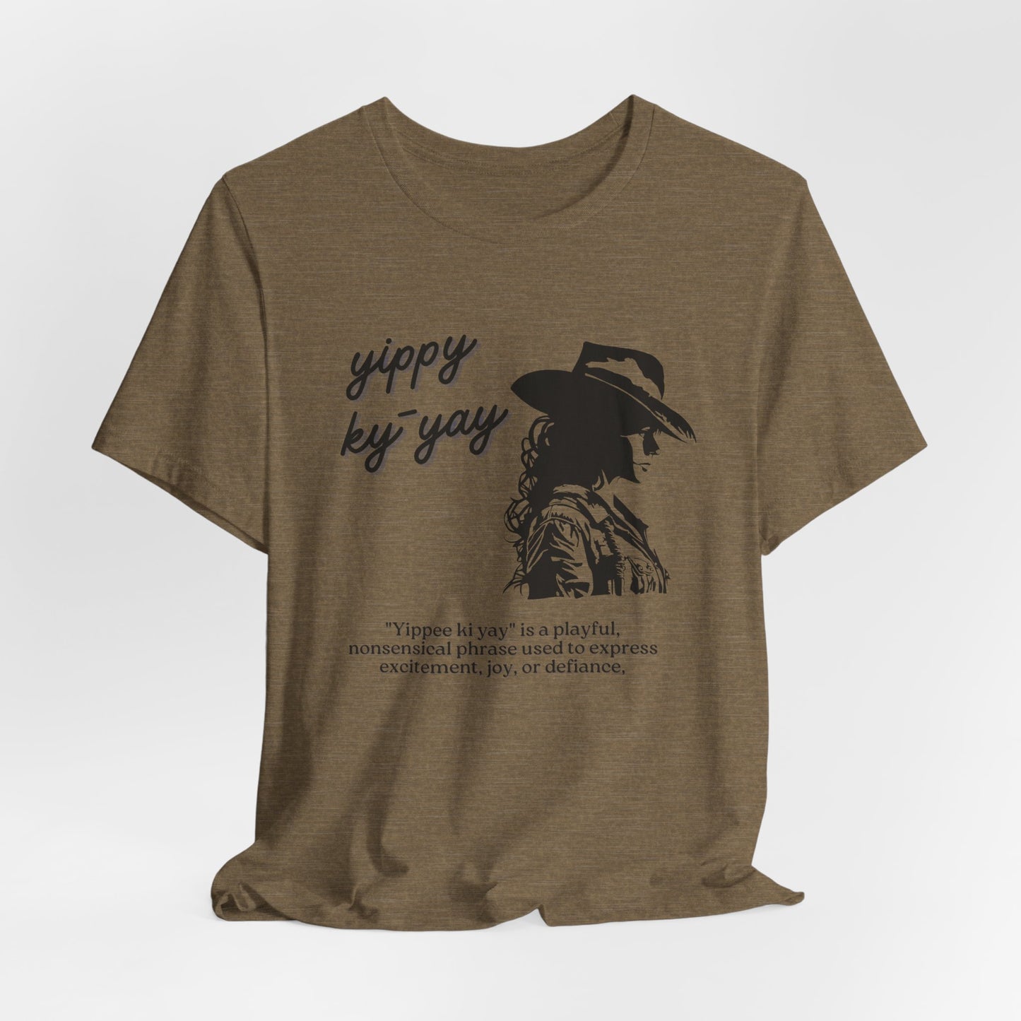 Yippy Ky Yay Cowboy Graphic Tee — Western Silhouette Shirt with Playful Definition