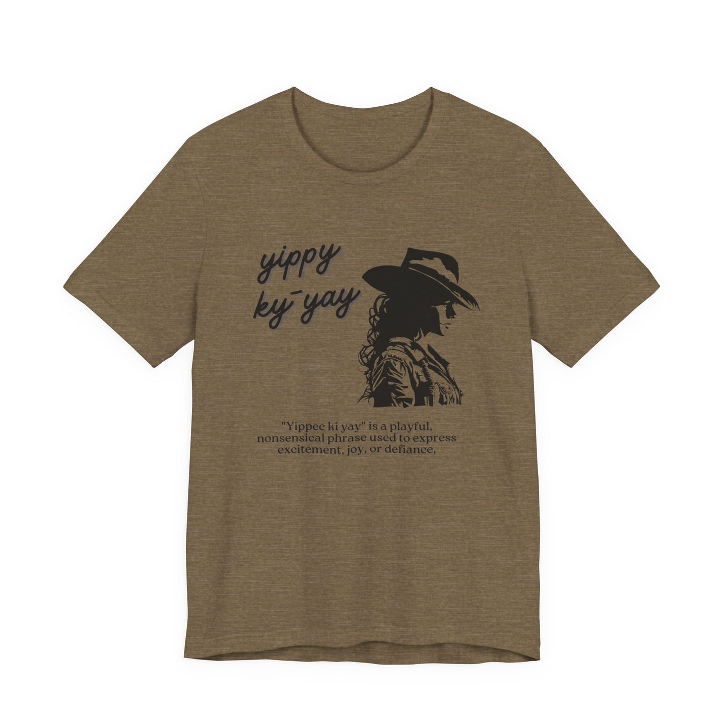 Yippy Ky Yay Cowboy Graphic Tee — Western Silhouette Shirt with Playful Definition