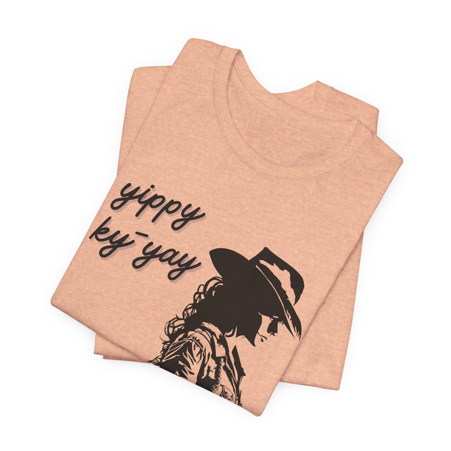 Yippy Ky Yay Cowboy Graphic Tee — Western Silhouette Shirt with Playful Definition