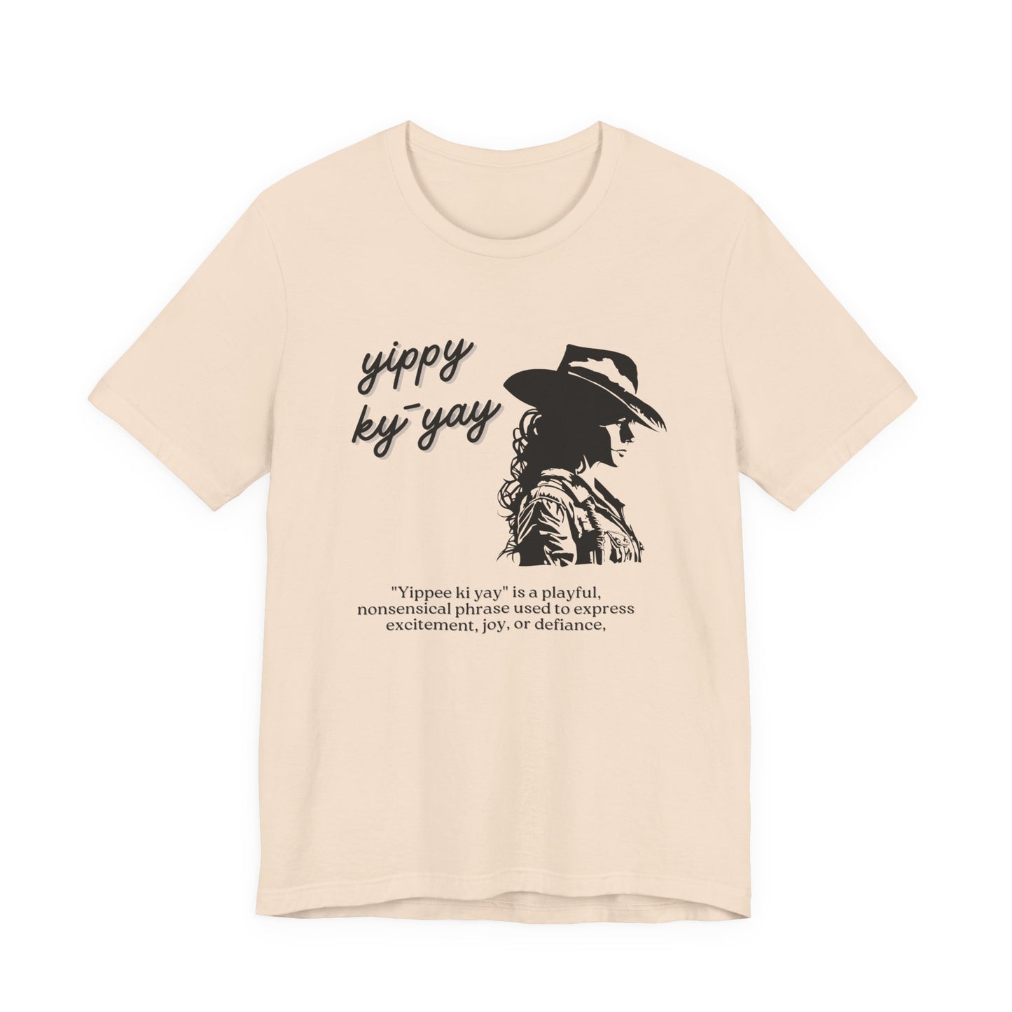 Yippy Ky Yay Cowboy Graphic Tee — Western Silhouette Shirt with Playful Definition