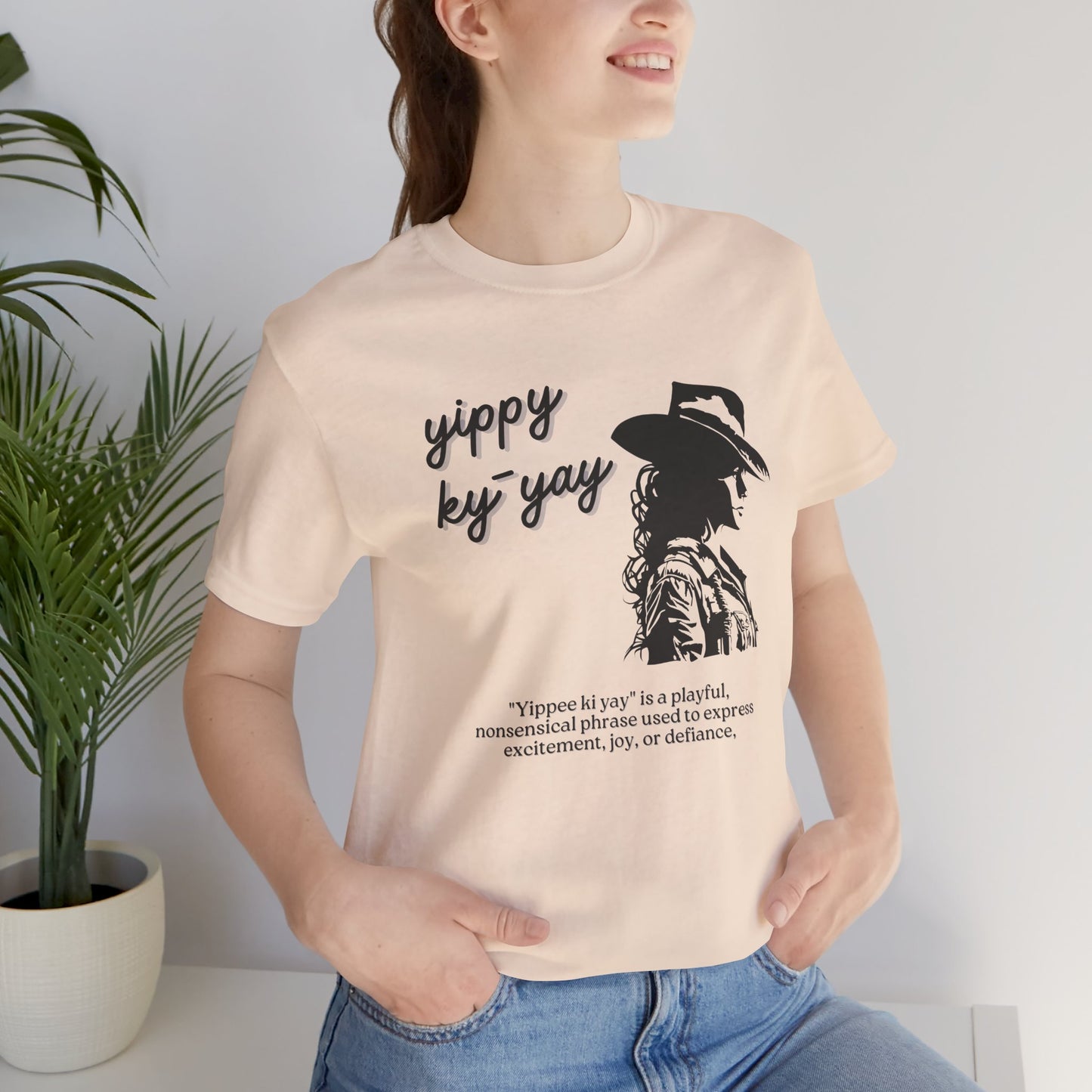 Yippy Ky Yay Cowboy Graphic Tee — Western Silhouette Shirt with Playful Definition